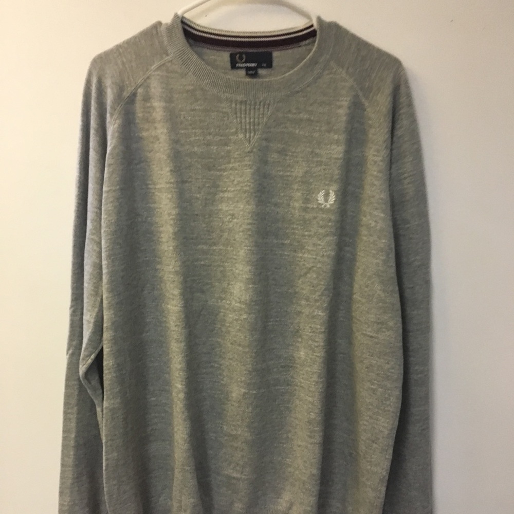 Fred Perry Sweater, Heather Grey